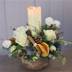 Christmas Table Centre - White